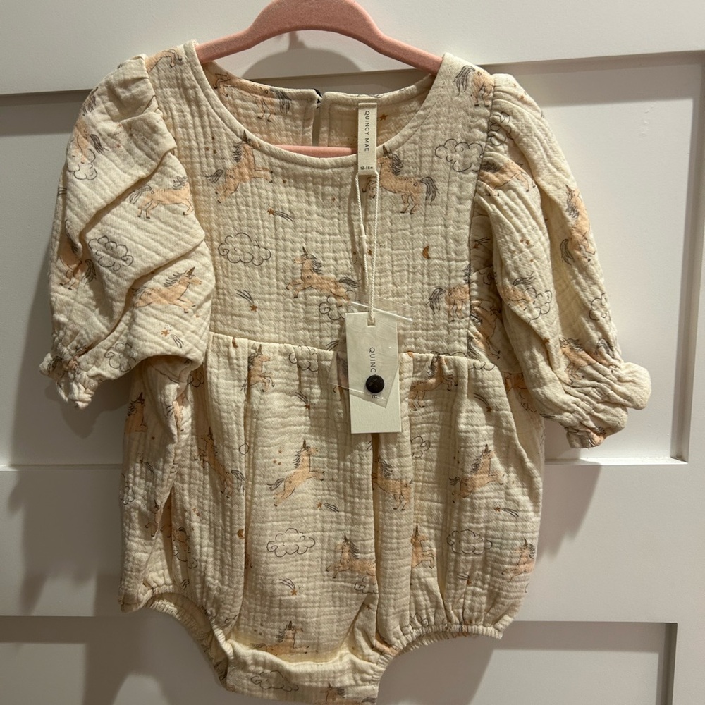 Quincy Mae baby Unicorn Romper